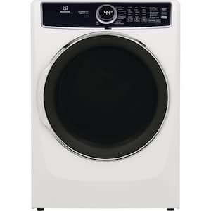 27 in. W 8 cu. ft. Front Load Electric Dryer with Perfect Steam and LuxCare Dry System, ENERGY STAR in White