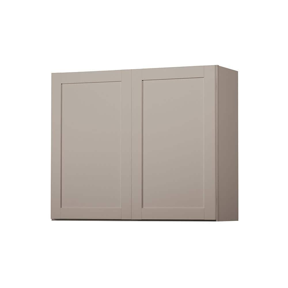 Hampton Bay Westfield Dusk Gray Shaker Stock Assembled Wall Kitchen Cabinet (36 in. W x 12 in. D x 30 in. H)