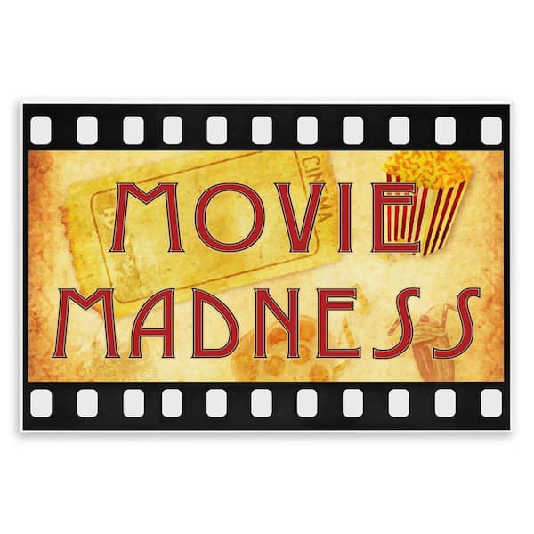 Stupell Industries Movie Madness Classic Sign by Graffi*tee Studios Unframed Abstract Graphic Art Print 10 in. x 15 in.