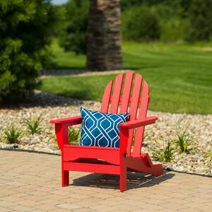 Icon Bright Red 2-Piece Folding Recycled Plastic Folding Adirondack Chair