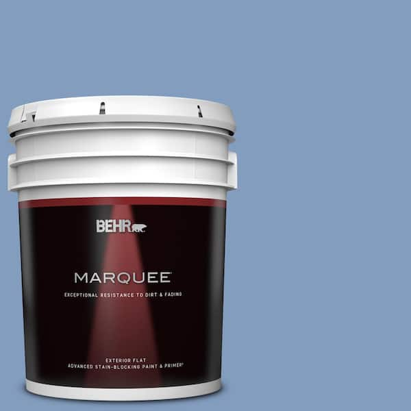 BEHR MARQUEE 5 gal. #M530-4 Washed Denim Flat Exterior Paint & Primer