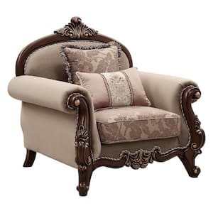 Mehadi Velvet & Walnut Velvet Arm Chair Set of