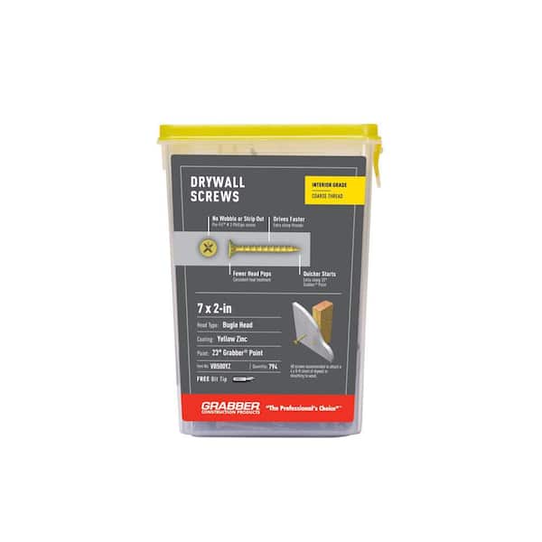 Grabber #7 x 2 in. Gold Phillips Bugle Screw (5 lb. per Box) 23275