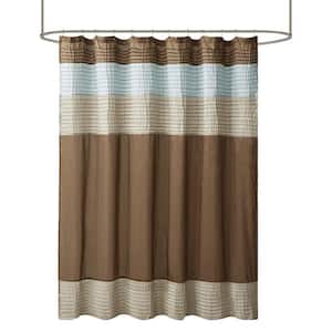 72 in. W x 72 in. Polyester Shower Curtain in Blue