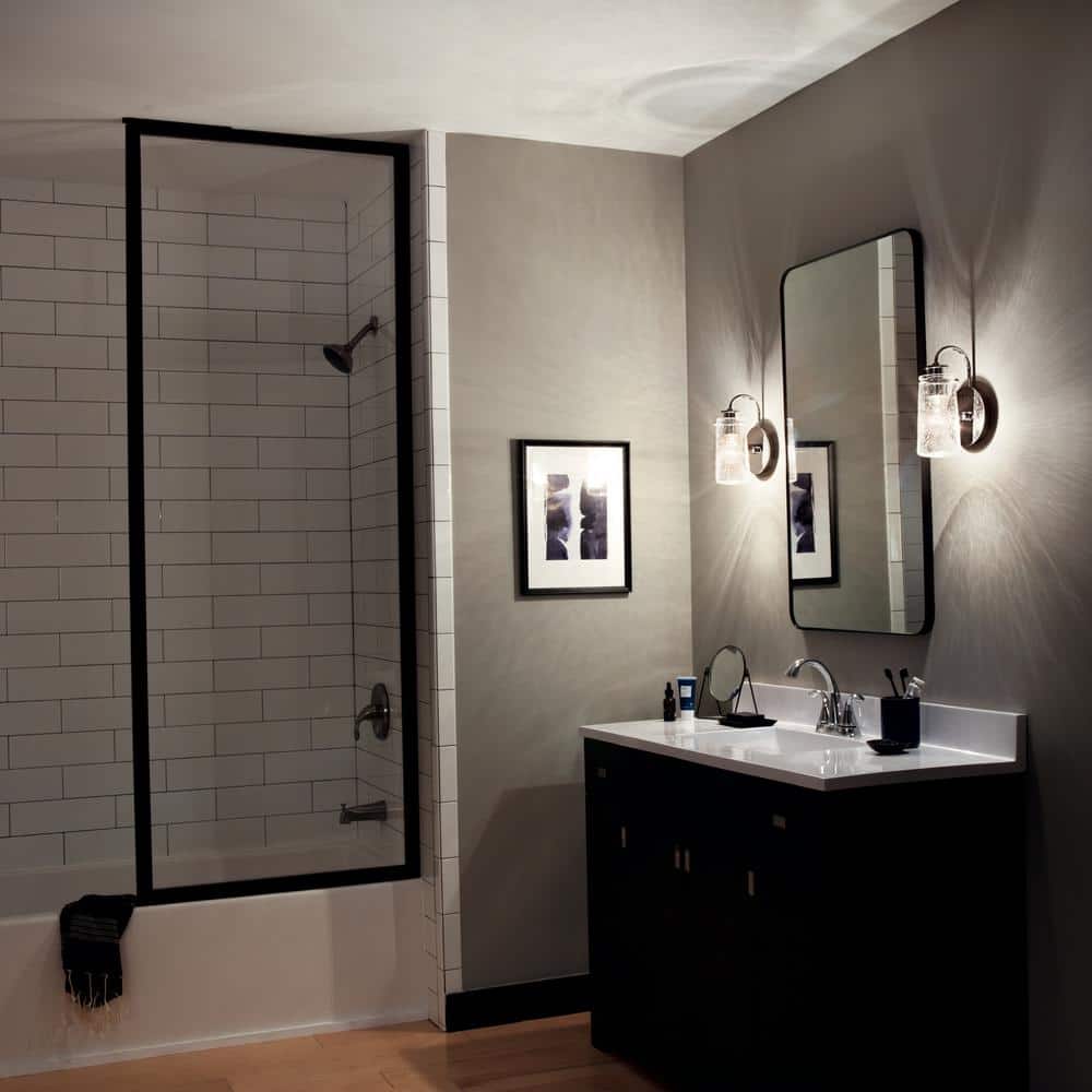Braelyn 9.5" Chrome Jelly Jar Wall Sconce