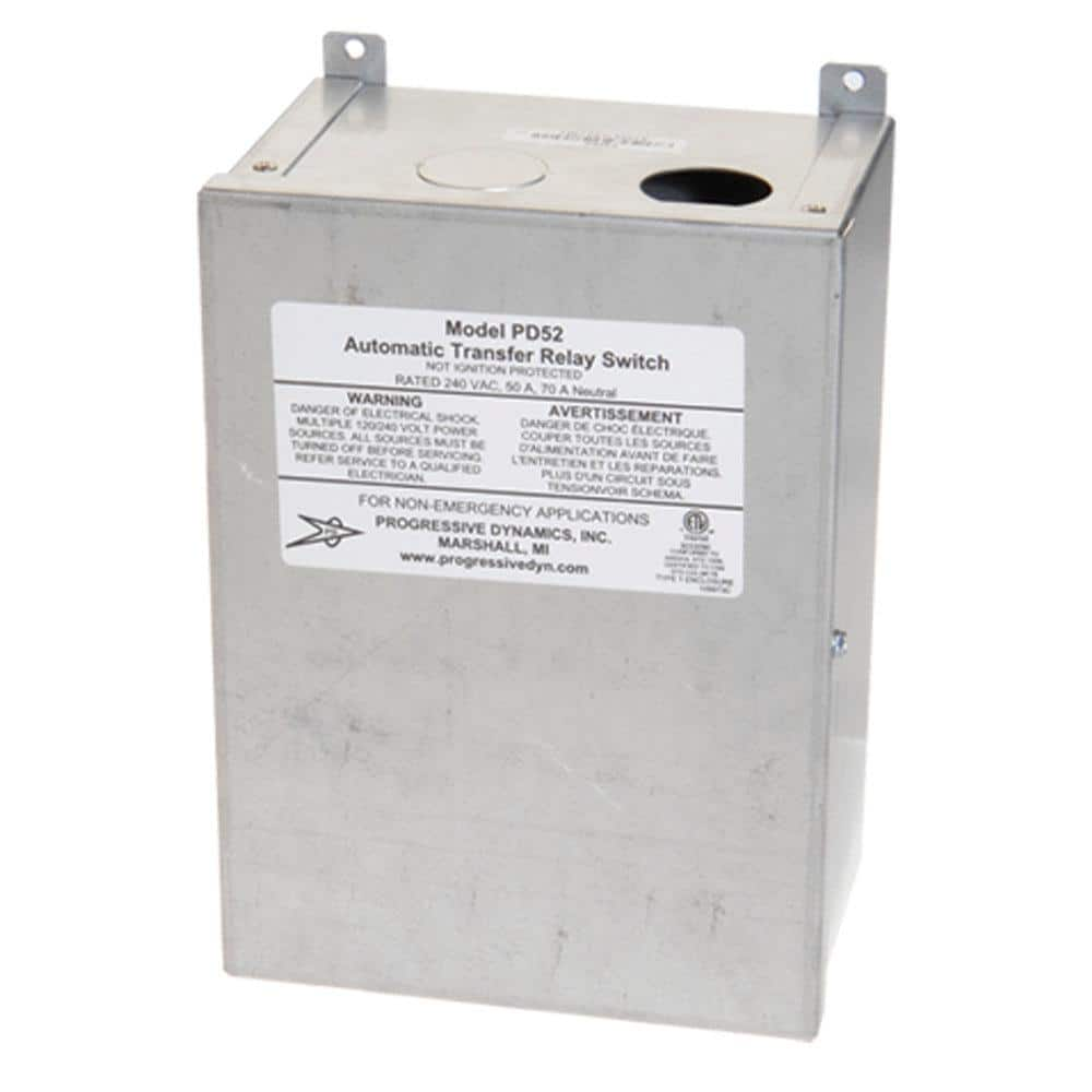 Progressive Dynamics 5200 Series Automatic Transfer Switch 240 Vac 50 Amp Pd52v The Home Depot