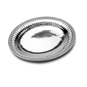 Flutes and Pearls 12 in. x 14.5 in. Oval Serving Tray