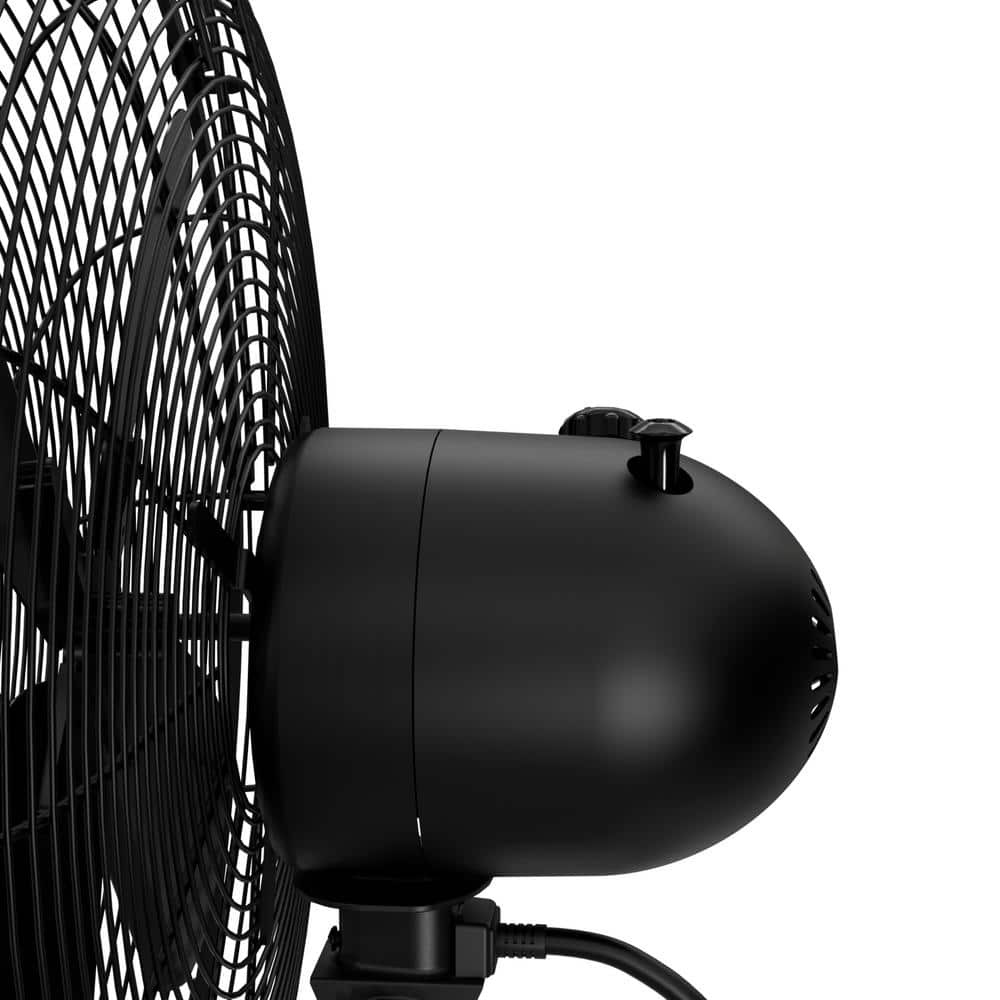 Hunter Matte Black 48" Oscillating Pedestal Fan with Adjustable Height