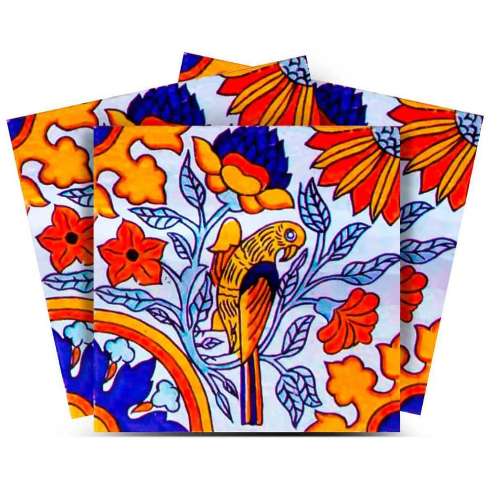 Orange/Blue S4 6 in. x 6 in. Vinyl Peel and Stick Tile (24 Tiles, 6 sq. ft. /Pack) price history on PriceWatchPro