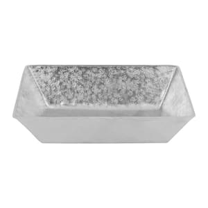 Terra Firma 15 in . Rectangle Bathroom Vessel Sink in Gray Nickel Plated Copper