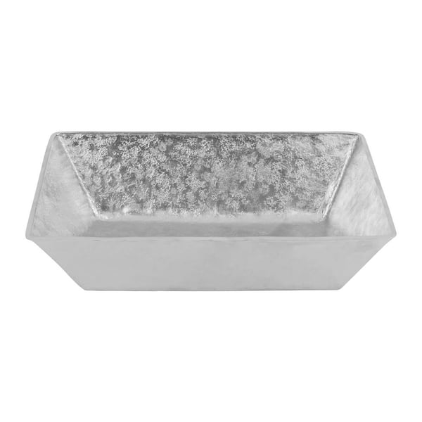 Terra Firma 15 in. Rectangle Bathroom Vessel Sink in Gray Nickel-Plated Copper
