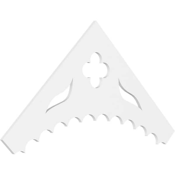 Ekena Millwork 1 in. x 72 in. x 33 in. (11/12) Pitch Wellington Gable Pediment Architectural Grade PVC Moulding