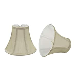 6 in. x 5 in. Beige Bell Lamp Shade (2-Pack)