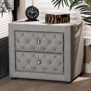 Lepine 2-Drawer Gray Nightstand