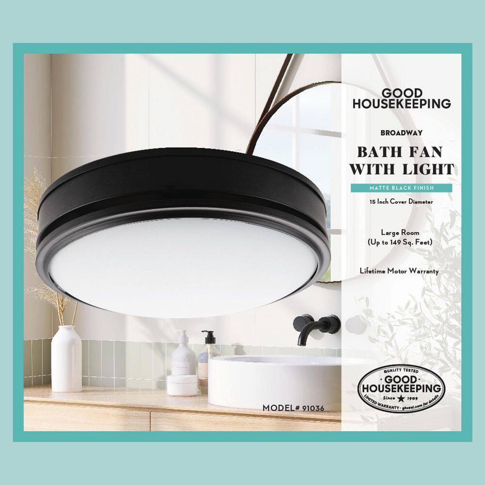 Matte Black Round LED Ceiling Mount Exhaust Fan