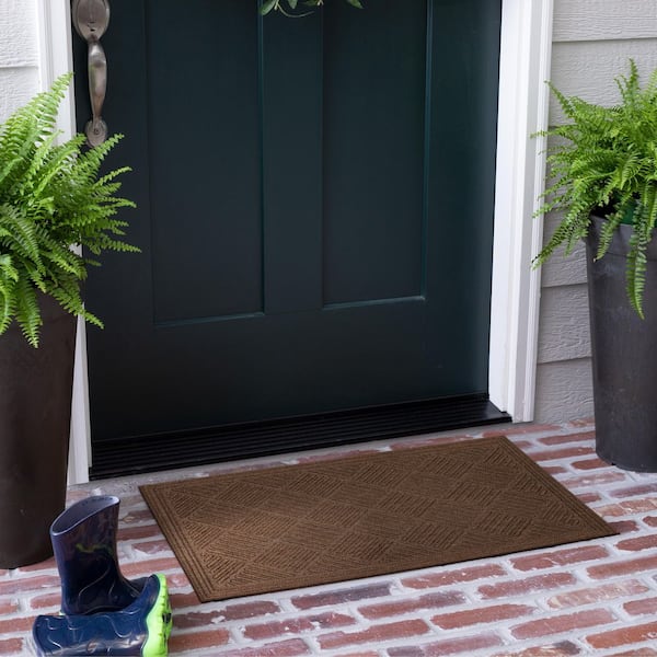 Parquet Impressions Jacquard Copper 18 in. x 30 in. Recycled Rubber Indoor/Outdoor Door Mat