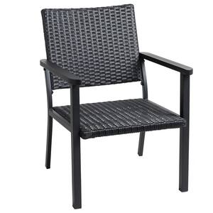 Stationary Wicker Outdoor Lounge Chair for Outside Garden Porch