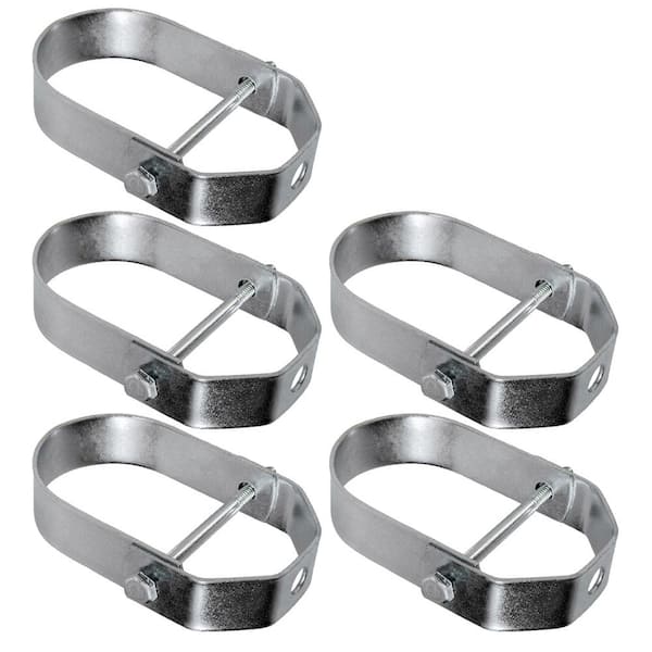 The Plumber's Choice 4 in. Clevis Hanger for Vertical Pipe Support in Standard Galvanized Steel (5-Pack)