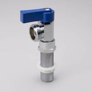 1/2-in MIP x SWT Chrome-plated Brass Blue Handle Washing Machine Valve