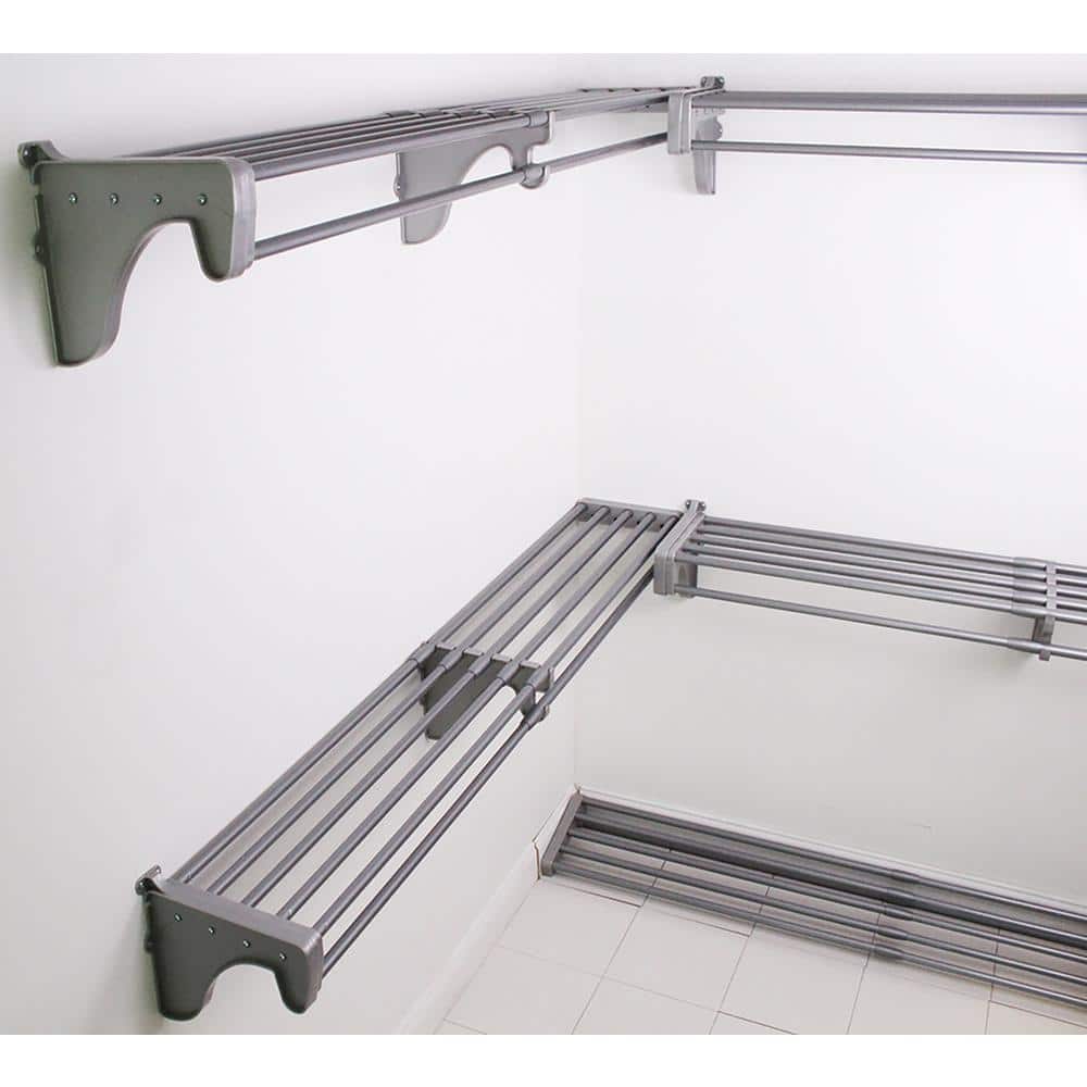 EZ Shelf Expandable Silver Walk-In Closet Kit with 5 Shelves