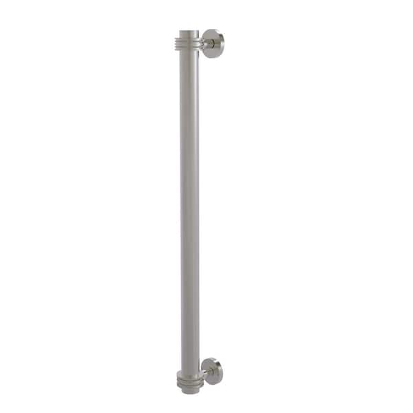 Allied Brass 18 in. Center-to-Center Refrigerator Pull with Dotted Aents in Satin Nickel