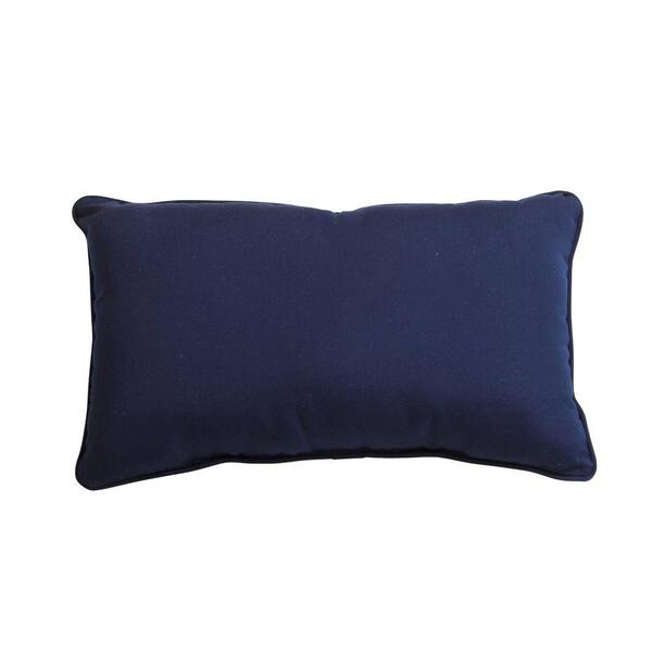 RST Brands Navy 13 in. x 20 in. Outdoor Lumbar Pillow