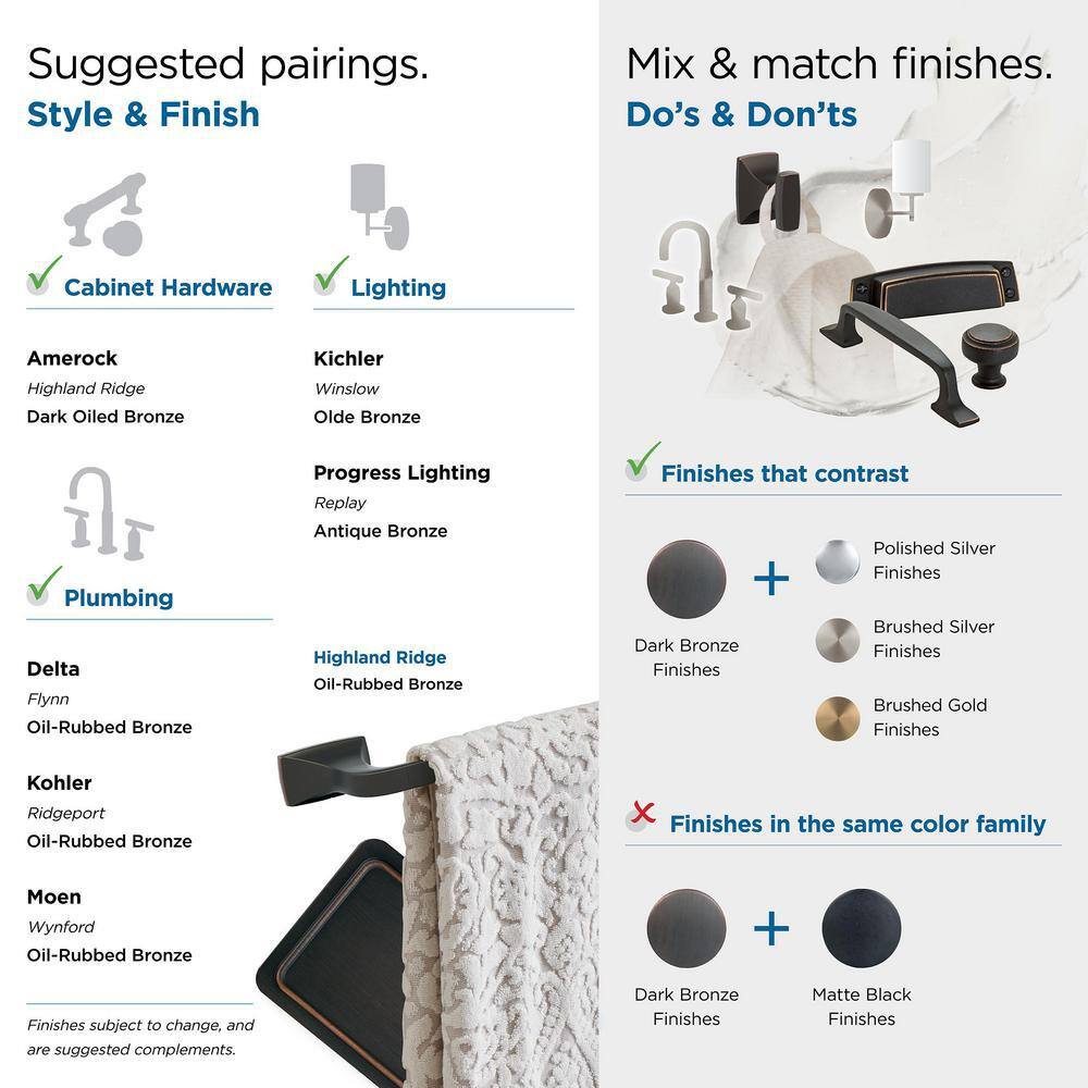 Highland Ridge Oil-Rubbed Bronze Wall Mounted Towel Ring