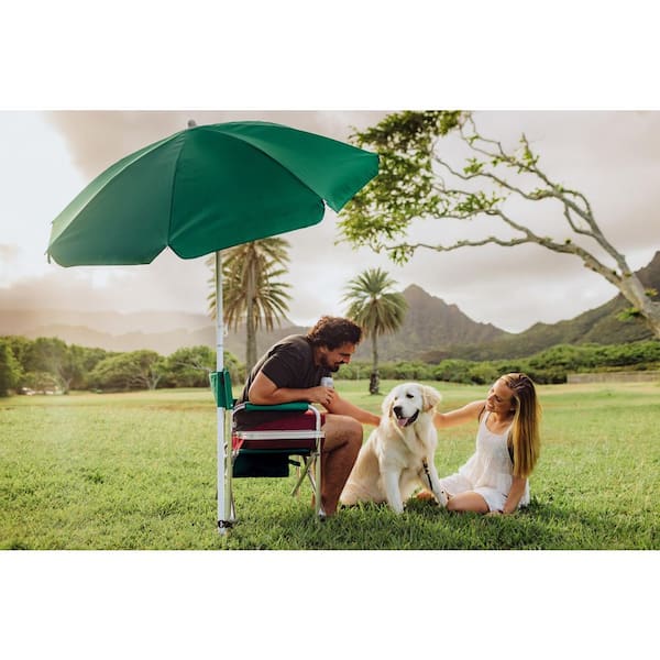 lifetime patio umbrella Domi Outdoor Living - drying properties make it a reliable choice for your backyard or patio 9' Solar Lit Umbrella, Red