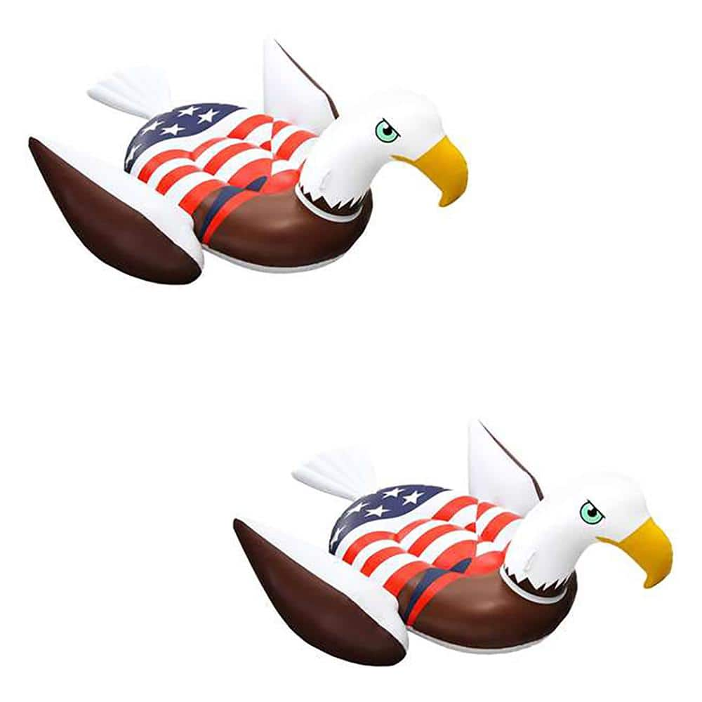 Swimline Brown Vinyl Round Giant Rideable Patriotic American Eagle ...