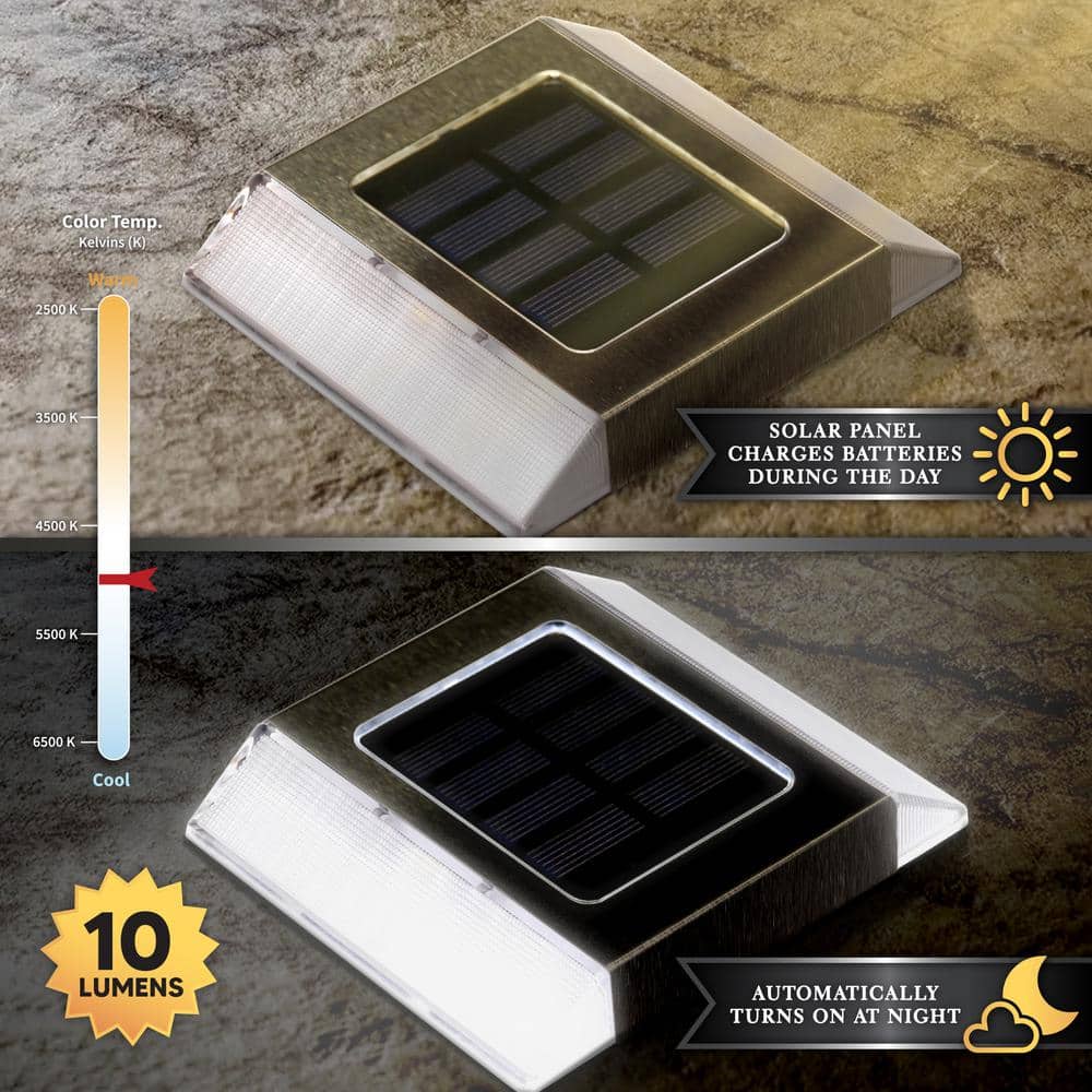Stainless Steel Solar LED Pathway Lights Multipack