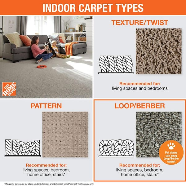 TrafficMaster Finton - Color Cancun Indoor Loop Brown Carpet 0804D-29-12 -  The Home Depot