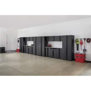 18-Piece Regular Duty Welded Steel Garage Storage System in Black (266 in. W x 75 in. H x 19 in. D)