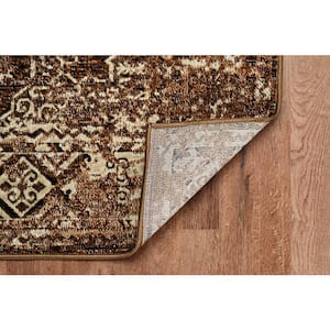 Crop Nain 2 ft. x 10 ft. Beige and Brown Area Rug