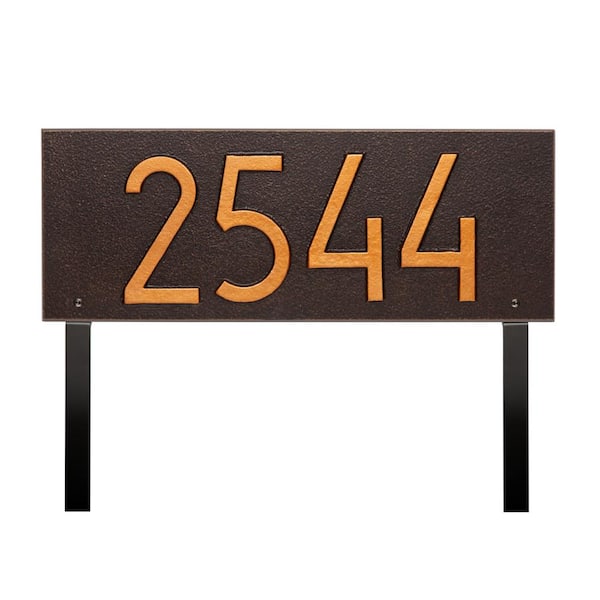 Mid-Century Modern Rectangle Plaque, Standard Lawn 1-line