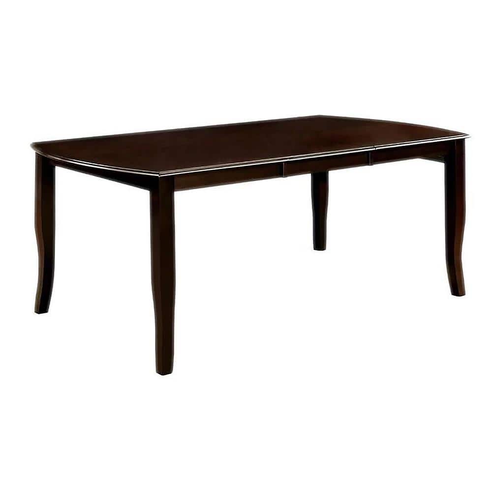 Transitional Dark Cherry Extendable Wood Dining Table, Seats Six