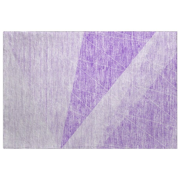 Dream Shag Premium Machine Washable Abstract ADS706 Lavender 2 ft. x 3 ft. Accent Rug