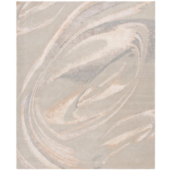 Saint Tropez 9 ft. x 12 ft. Gray/Sage Abstract Area Rug