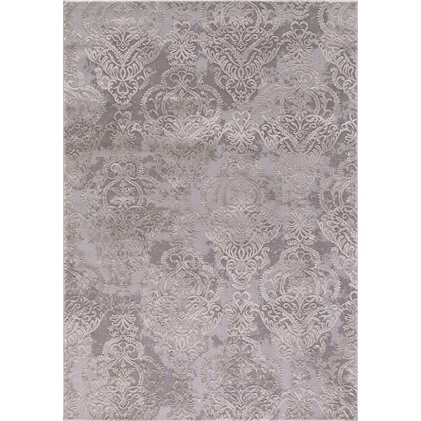 Concord Global Trading Thema Lancing Ivory 7 ft. x 9 ft. Area Rug