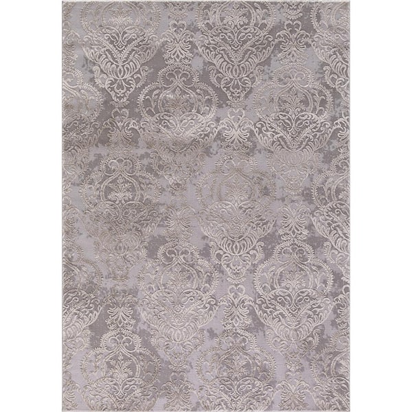 Concord Global Trading Thema Lancing Ivory 8 ft. x 11 ft. Area Rug