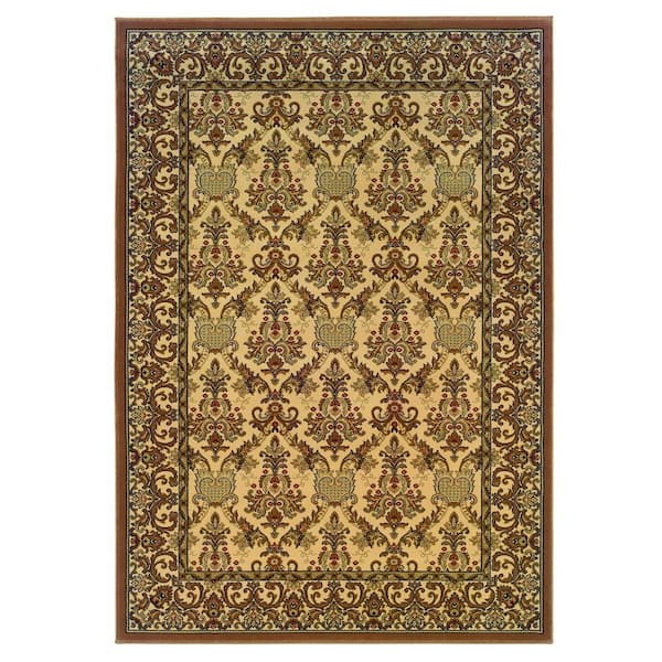 Kurdamir Elegante Ivory 8 ft. x 11 ft. Area Rug
