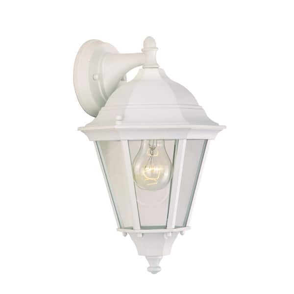 Maxim Lighting Westlake 8 in. W 1-Light White Outdoor Wall Lantern ...