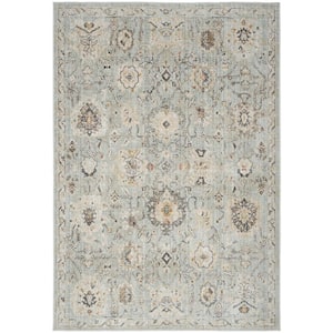 Oushak Home Mint 6 ft. x 7 ft. Floral Traditional Area Rug