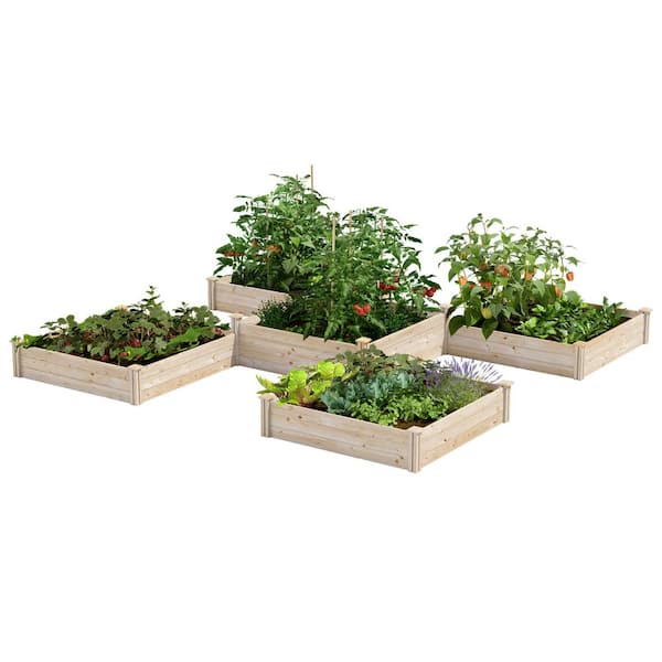 Greenes Fence 12 ft. x 12 ft. 80 sq. ft. Original Pine Raised Garden Bed