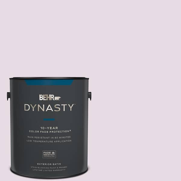 BEHR DYNASTY 1 gal. #M100-1A Not Quite Purple Satin Exterior Stain-Blocking Paint & Primer