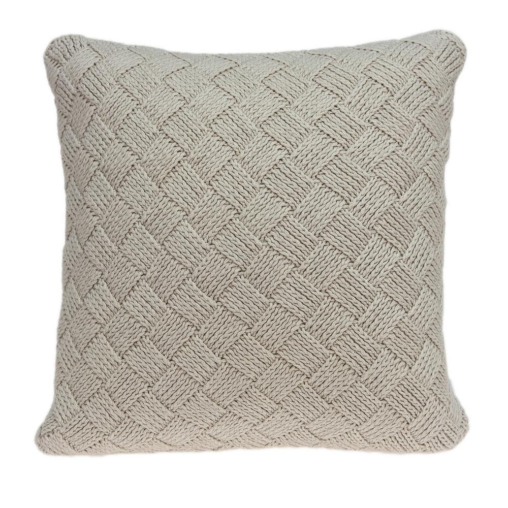 Aldo Beige Throw Pillow