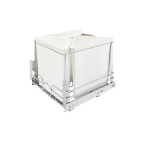 20.25 in. H x 20 in. W x 22.25 in. D White Three Bin Recycling Center with Soft-Close Slides