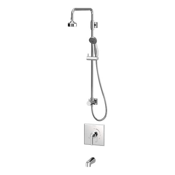 Unbranded Duro Single-Handle 1-Spray Tub and Shower Faucet with Hand Shower in Chrome (Valve Included)