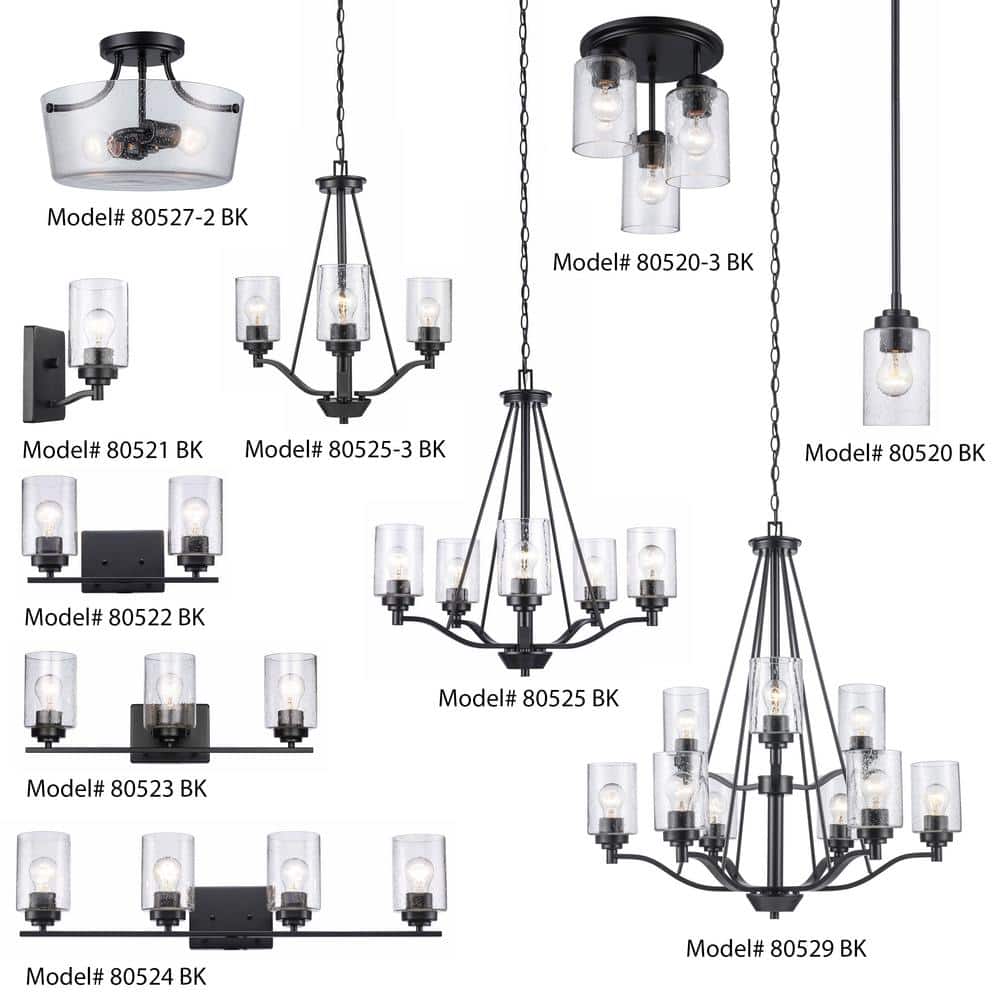 Black Mini Glass Drum Pendant Light with Adjustable Cord