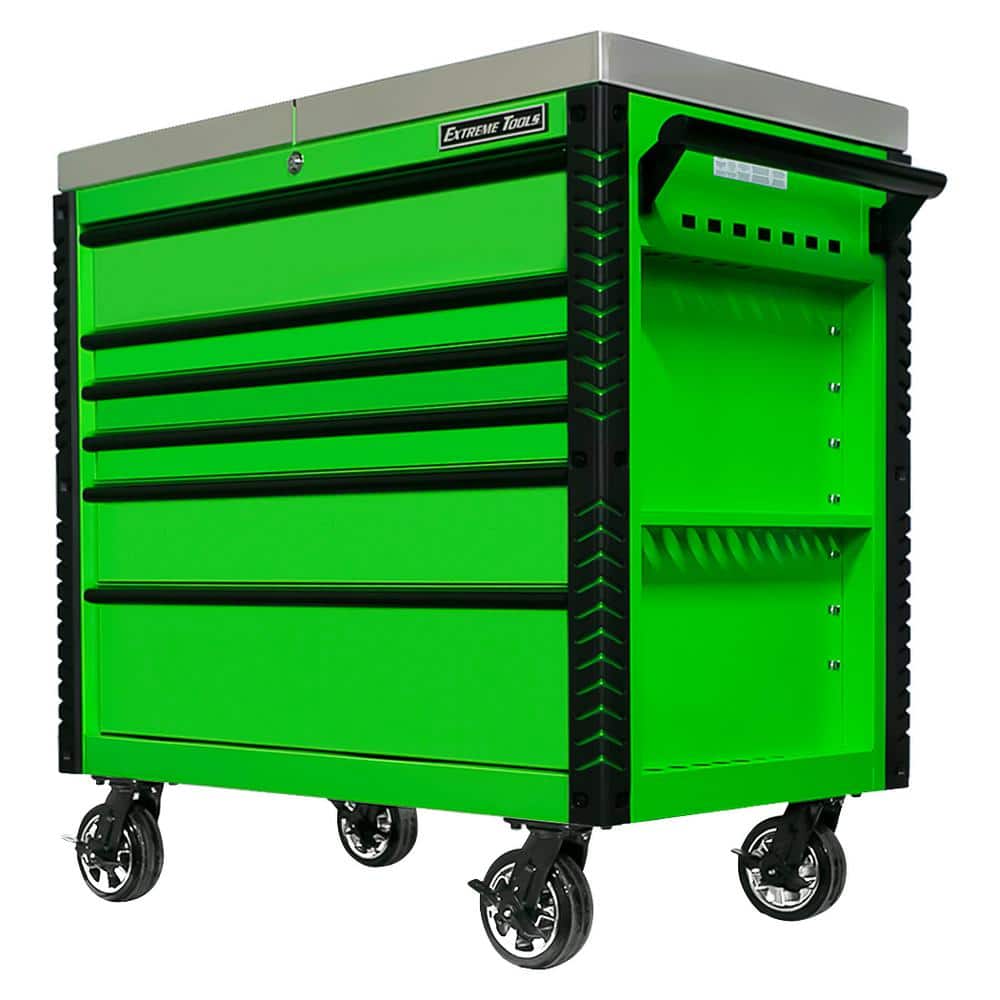 Folding Side Tray for 4 Drawer Tech Cart, Green