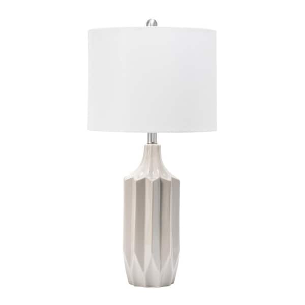 nuLOOM Baxter 27 in. Taupe Ceramic Contemporary Table Lamp with Shade